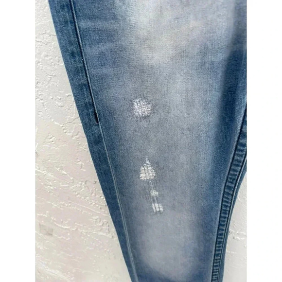 True Religion Mens Distressed Straight Cut Denim Jeans Light Blue Size 32 - Picture 11 of 16